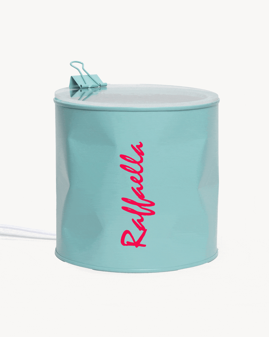 Lampada con testo verticale